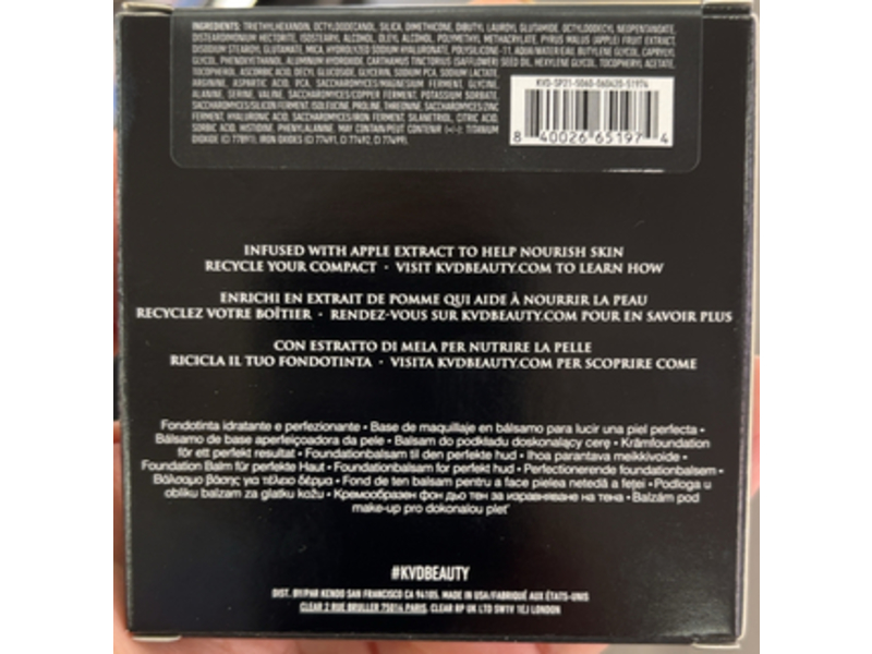 KVD Good Apple Skin Perfecting Balm, Light 018,0.35 oz/10 g