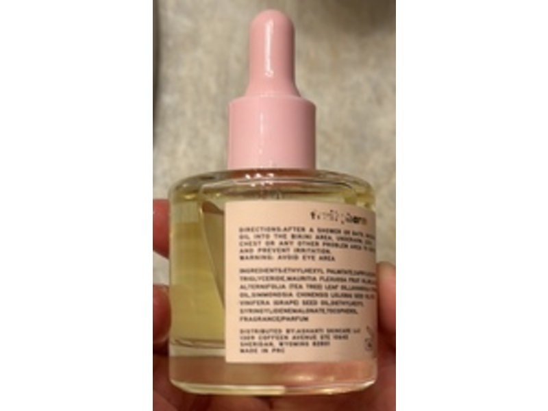 Fruit Pharm Hooha Pubic Hair & Skin Oil, Jojoba + Tea Tree, 1.7 fl oz/50 mL