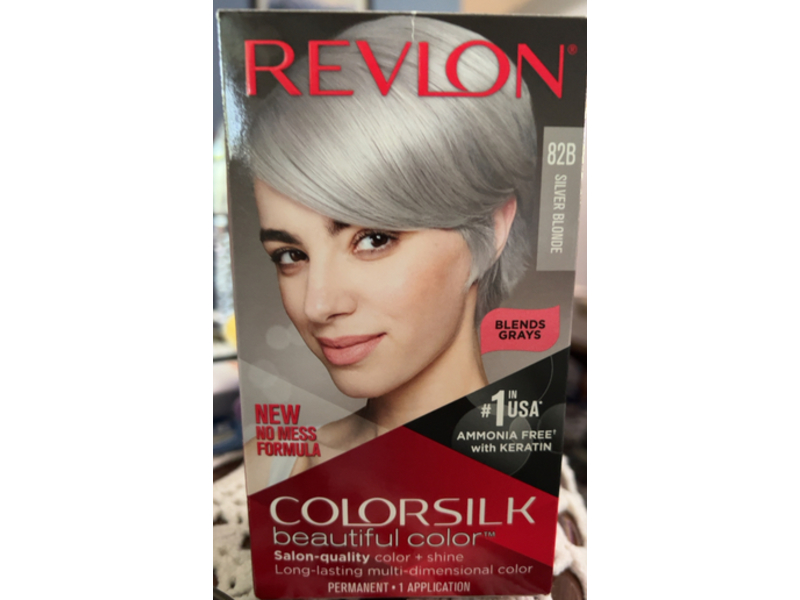 Revlon Colorsilk Beautiful Permanent Hair Color, 82B Silver Blonde, 4 fl oz