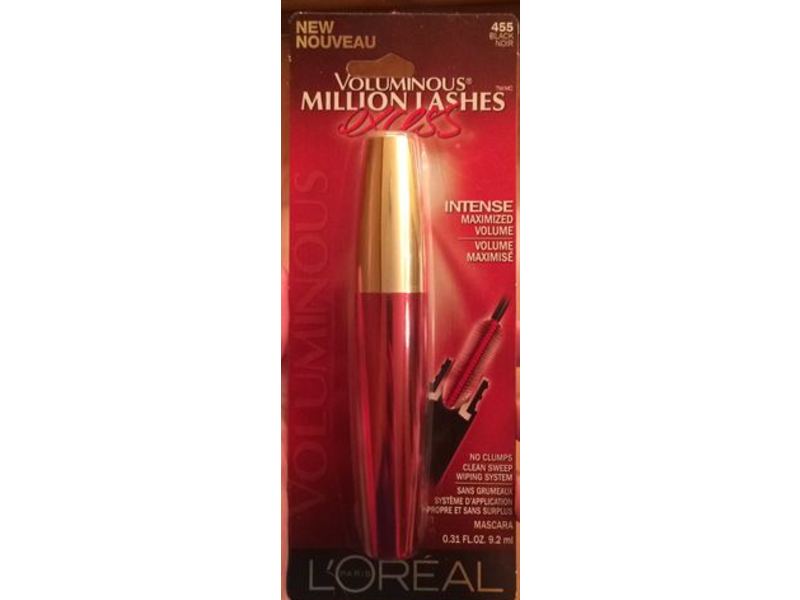 L'Oreal Paris Voluminous Million Lashes Excess Mascara, 455 Black, 0.31 oz