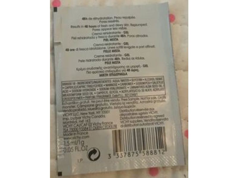 Vichy Laboratories Aqualia Thermal Gel, 0.05 fl oz/1.5 ml