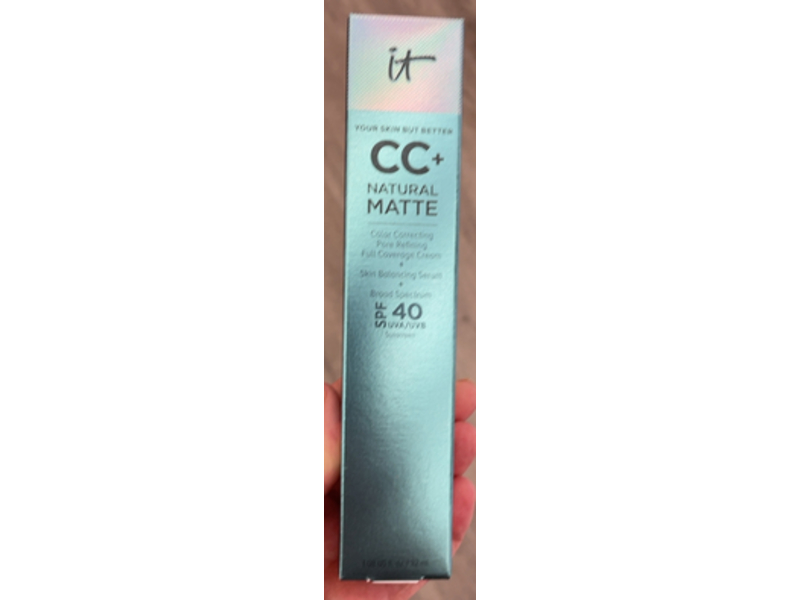IT CC+ Natural Matte Cream, SPF 40, Fair, 1.08 fl oz/32 mL