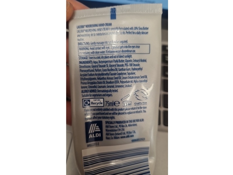 Lacura Nourishing Hand Cream, Shea Butter, 75 mL