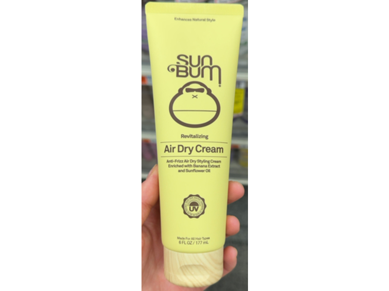Sun Bum Revitalizing Anti Frizz Air Dry Cream, Banana Extract & Sunflower Oil, 6 fl oz/177 mL