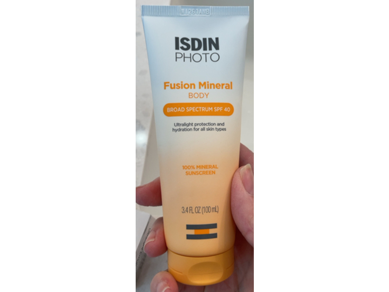 ISDIN Photo Fusion Mineral Body Sunscreen, SPF 40, 3.4 fl oz/100 mL