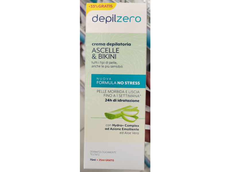 Depilzero Depilatory cream, Hydra Complex + Emollient Action & Aloe Vera, 100 mL