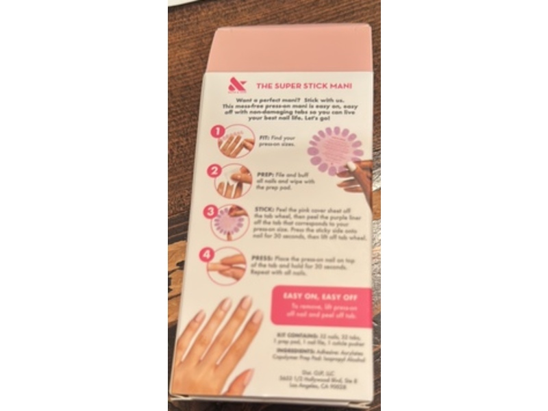 Olive & June Super Stick Mani Press-Ons, Goal Getter, 32 Count