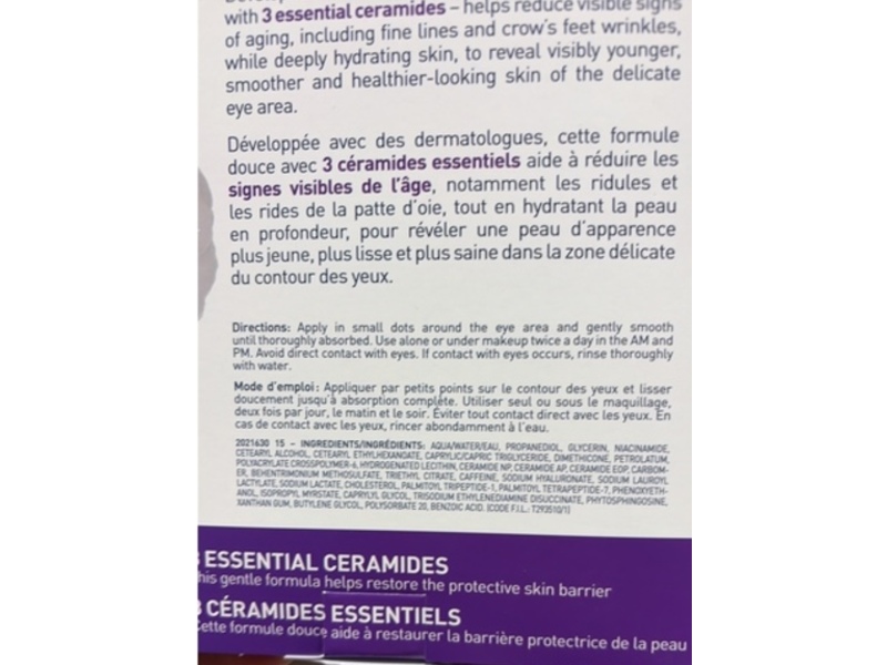 CeraVe Skin Renewing Eye Cream, 0.5 fl oz/15 mL, Pack Of 2