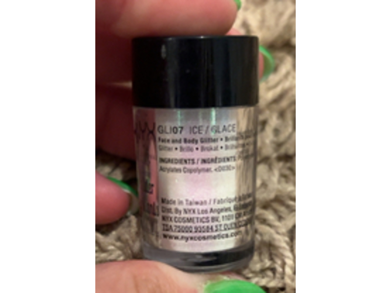 NYX Professional Makeup Face & Body Glitter Brillants, 07 Ice, 0.08 oz/2.5 g