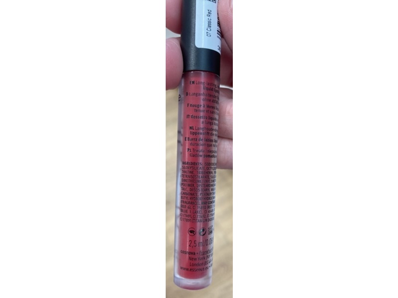 Essence Matte Liquid Lipstick, 07 Classic Red, 0.08 fl oz/2.5 mL