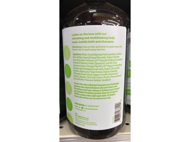 Everyone For Every Body Refreshing+Multitasking 3In1 Soap, Wild Mint + Lavender, 32 fl oz/946 mL