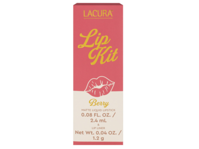 Lacura Lip Kit Matte, Berry, 0.04 oz/1.2 g