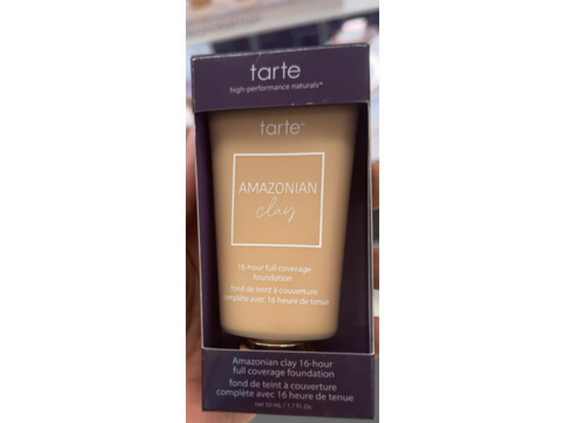 Tarte Amazonian Clay 16-hour full Coverage Foundation, 39B Medium-Tan Beige, 1.7 fl oz/50 mL