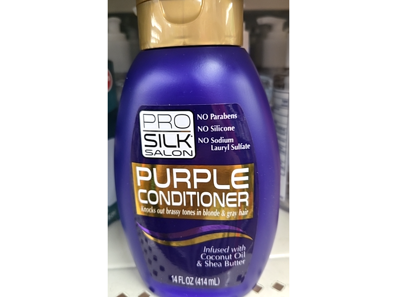 Pro Silk Salon Purple Conditioner, Coconut Oil & Shea Butter, 14 fl oz/414 mL