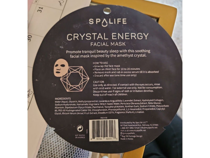 Amethyst Balance + Tranquility Facial Mask, Aromatic Lavender, 0.81 oz/23 g