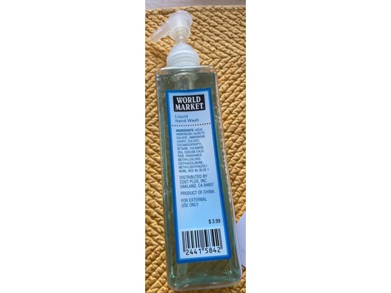 World Market Liquid Hand Wash, Fresh Cotton, 8 fl oz/236 ml