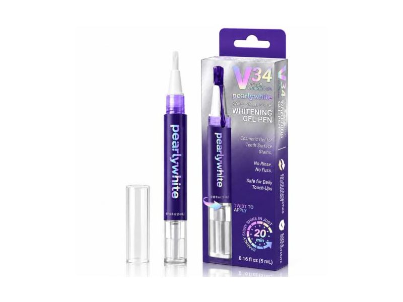 Pearly White V34 Color Corrector Whitening Gel Pen, 0.16 fl oz/5 mL