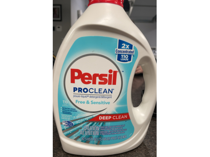 Persil Proclean Power-Liquid Laundry Detergent, Free & Sensitive, 110 Loads, 82.5 fl oz/2.43 L