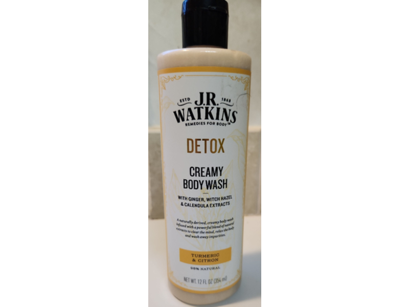 J.R. Watkins Detox Creamy Body Wash, Turmeric & Citron, 12 fl oz/354 mL