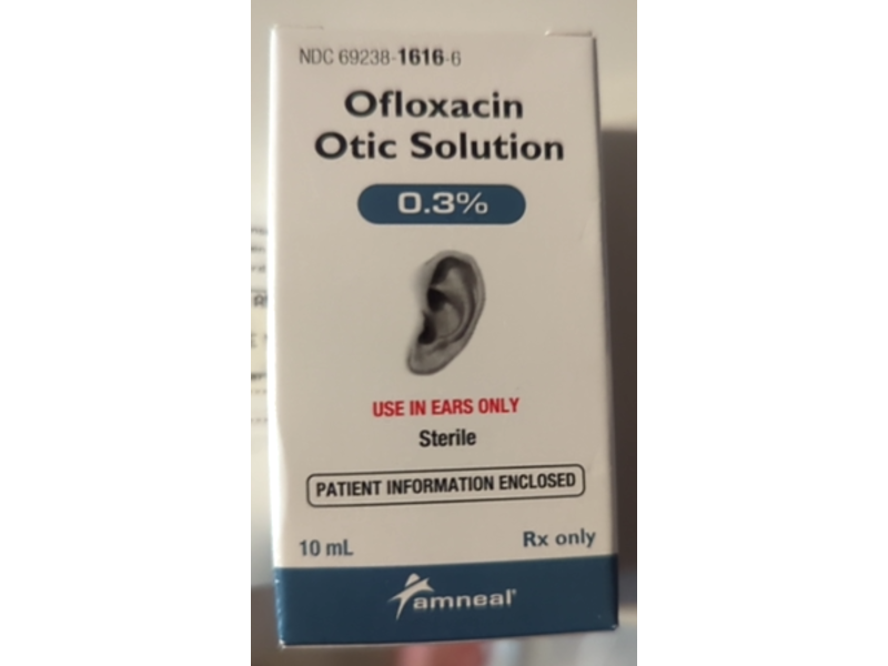 Ofloxacin Otic Solution 0.3%, 10 mL, Amneal (Rx)