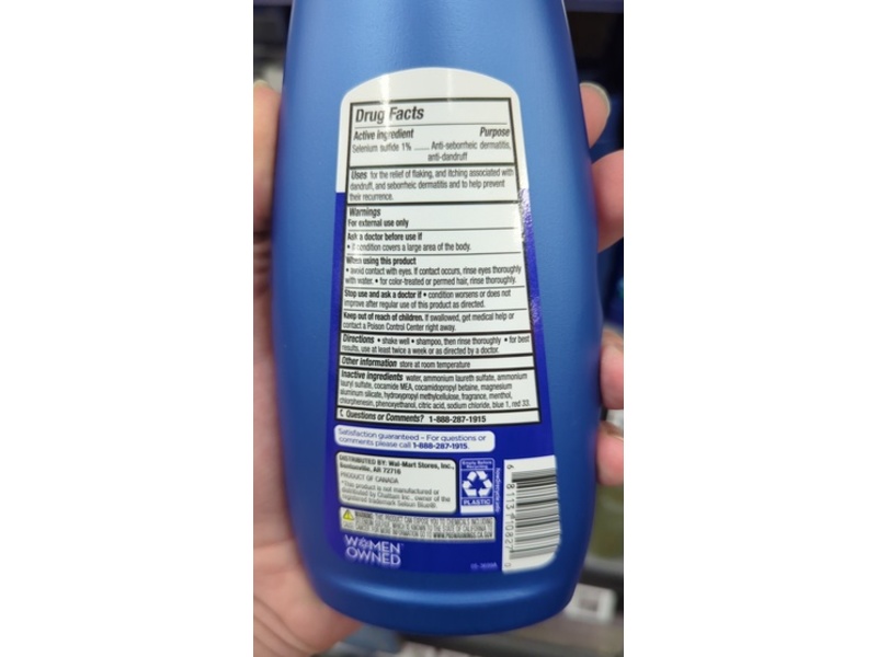 Equate Medicated Dandruff Shampoo, Menthol Selenium Sulfide 1%, 11 fl oz/325 mL