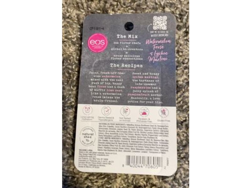 Evolution Of Smooth Natural Lip Balm, Watermelon And Lychee, 0.14 oz/4 g, Pack Of 2