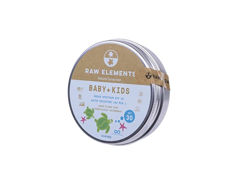 Raw Elements Baby + Kids Natural Sunscreen, SPF 30, 3 oz/85 g
