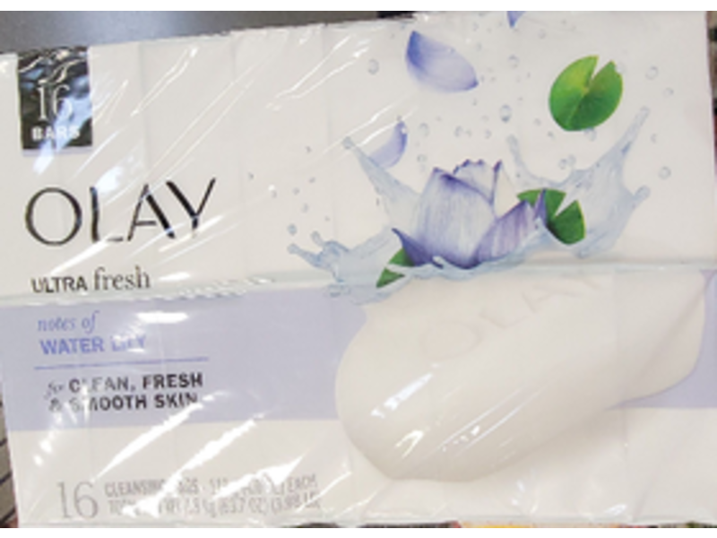Olay Ultra Fresh Cleansing Bar Soap, Water Lily, 4.0 oz/113g Pack Of 16
