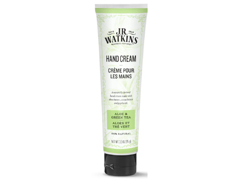 J.R. Watkins Hand Cream, Aloe & Green Tea, 3.3 oz/95 g