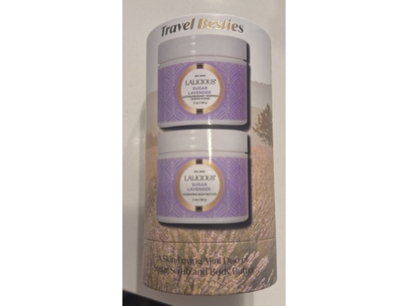 Lalicious Besties Sugar Scrub & Body Butter, Sugar Lavender, 2 oz/56 g