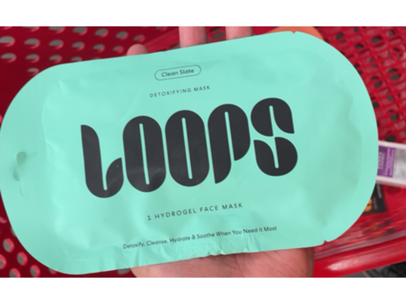 Loops Detoxifying Hydrogel Face Mask, Clean Slate, 1 Count
