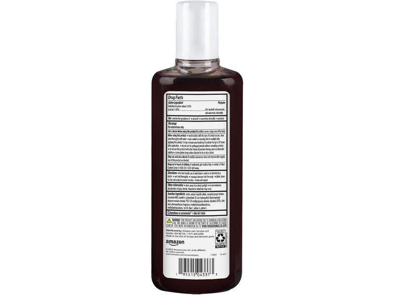 Amazon Basics Therapeutic Tar Gel Anti-Dandruff Shampoo, 6 fl oz/177 mL