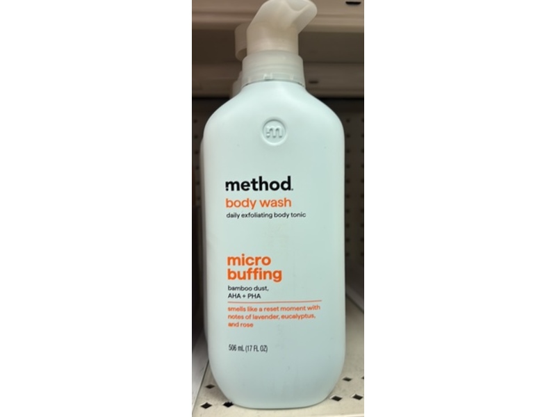 Method Micro Buffing Body Wash, Lavender, Eucalyptus & Rose, 17 fl oz/506 mL