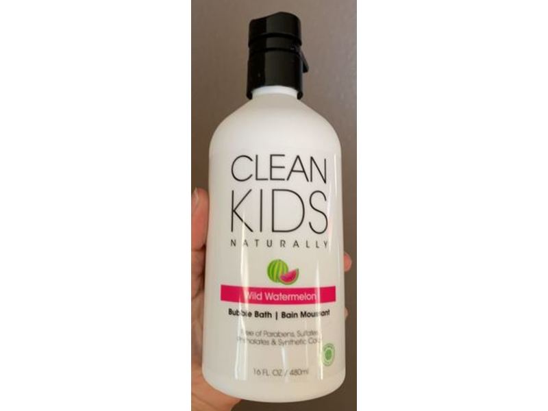 Clean Kids Naturally wild watermelon Bubble Bath, 16 fl oz/480 mL