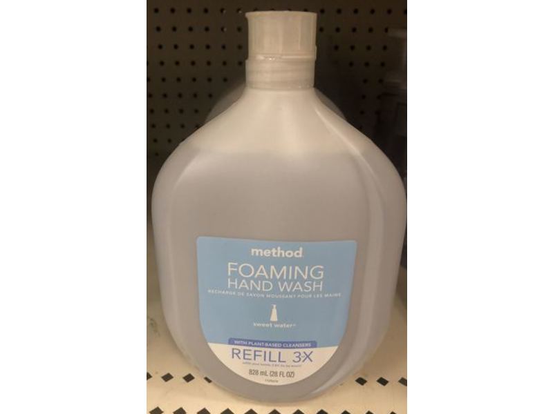 Method Foaming Hand Wash, Sweet Water, Refill 3X, 28 fl oz/828 mL