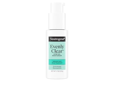 Neutrogena Evenly Clear Acne Gel Moisturizer, Salicylic Acid, 1.7 oz/50 g