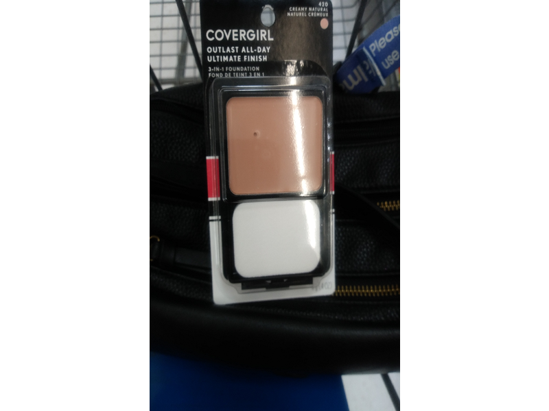CoverGirl Outlast All-Day Ultimate Finish 3-in-1 Foundation Makeup, Creamy Natural, 0.4 Ounce