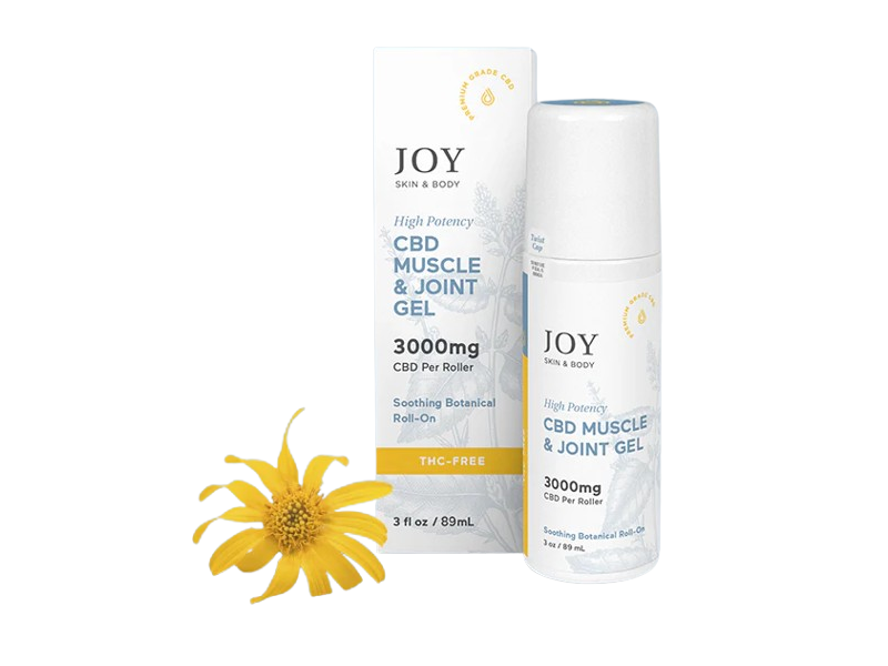 Joy Skin & Body High Potency CBD Muscle & Joint Gel, 3000 mg, 3 fl oz/89 mL