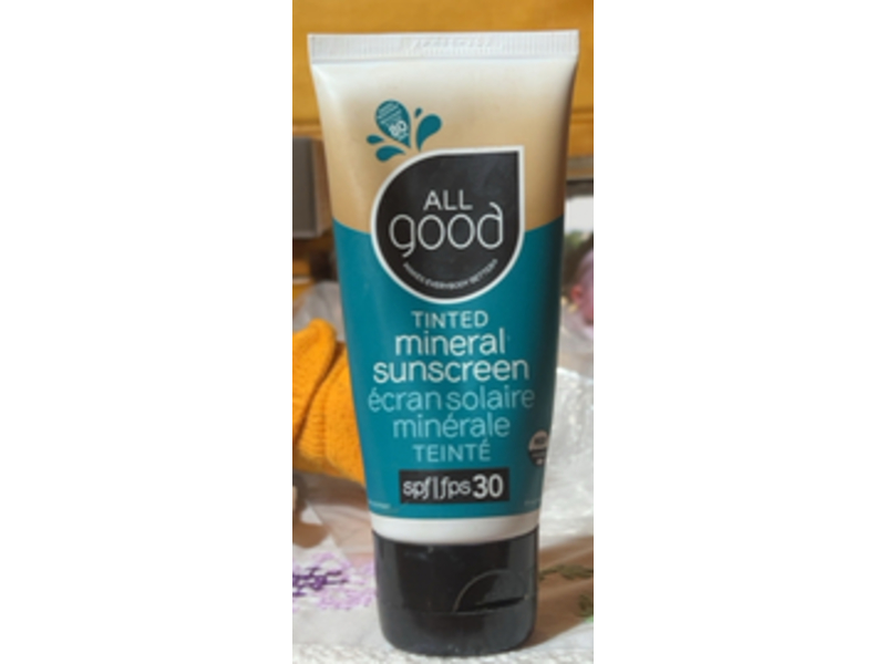 All Good Tinted Mineral Sunscreen Lotion, SPF 30, 3 fl oz/89 mL