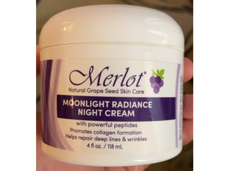 Merlot Moonlight Radiance Night Cream, Powerful Peptides, 4 fl oz/118 mL