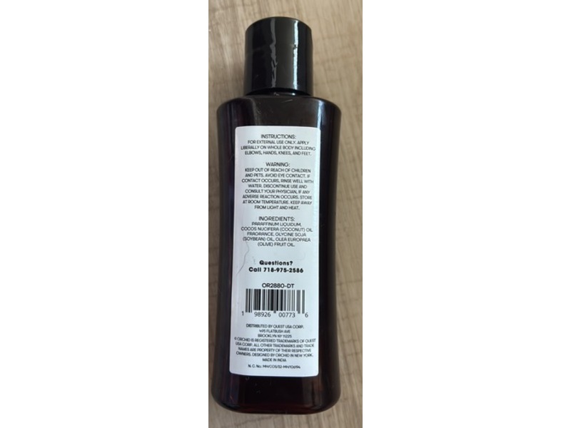 Orchid Body Oil, Coconut, 4 fl oz/118 mL