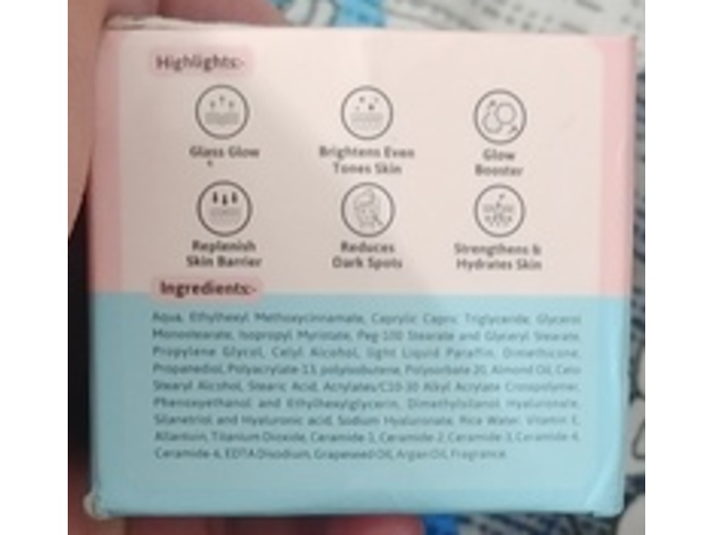 Glamveda Moisturizer, Rice & Ceramide, 50 mL