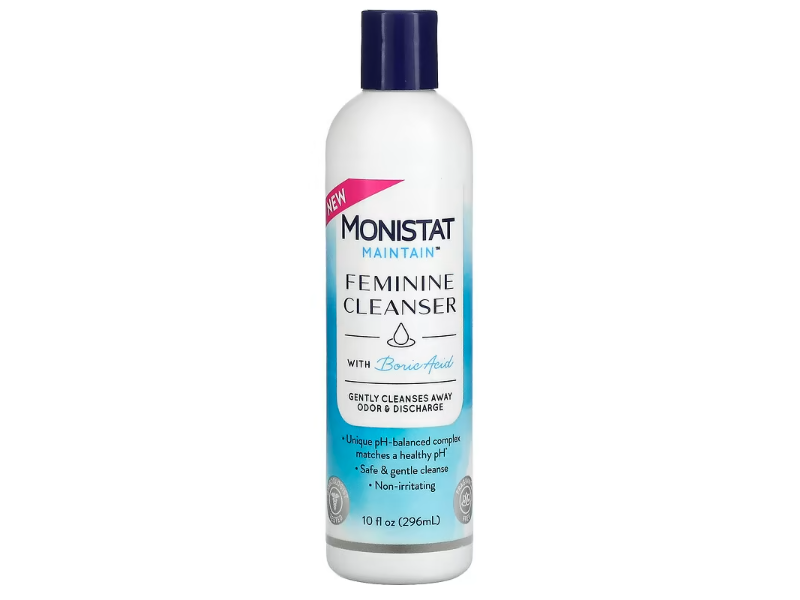Monistat Maintain Feminine Cleanser, Boric Acid, 10 fl oz/296 mL