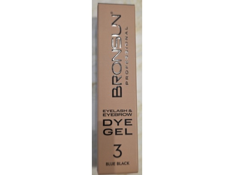 Bronsun Professional Eyelash & Eyebrow Dye Gel, 3 Blue Black, 0.51 fl oz/15 mL
