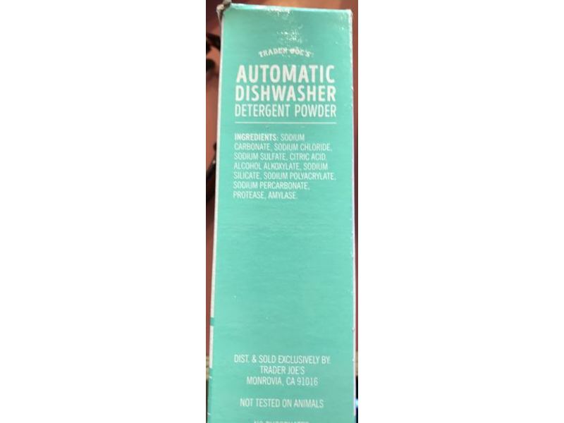 Trader Joe's Automatic Dishwasher Detergent Powder, Free & Clear, 50 oz/1.41 kg