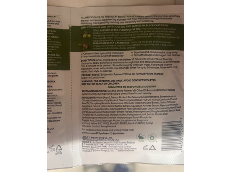 Palmer's Formula Deep Conditioning Hair Mask, Oilve Oil, 2.1 oz/ 60 g