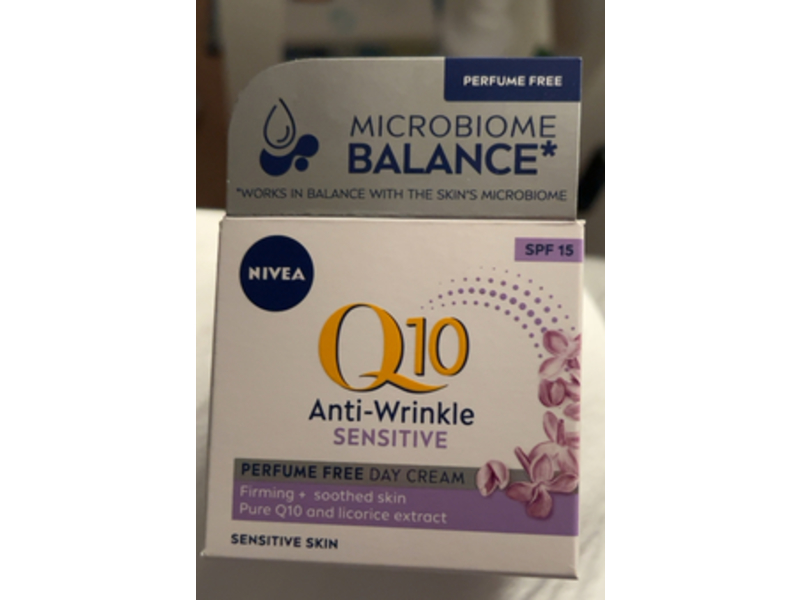 Nivea Q10 Anti Wrinkle Soothing Day Cream, Sensitive, SPF 15, 50 mL