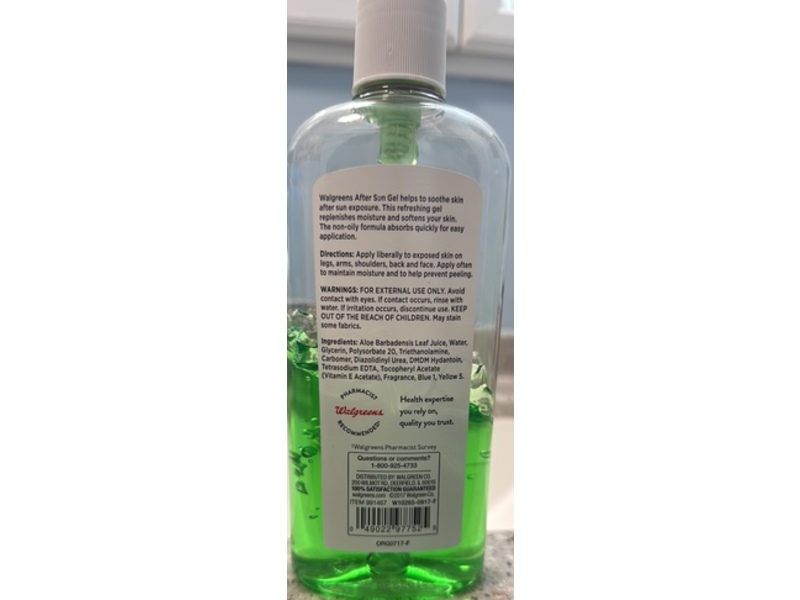 Walgreens After Sun Gel, Replenishing, 16 fl oz/453 g