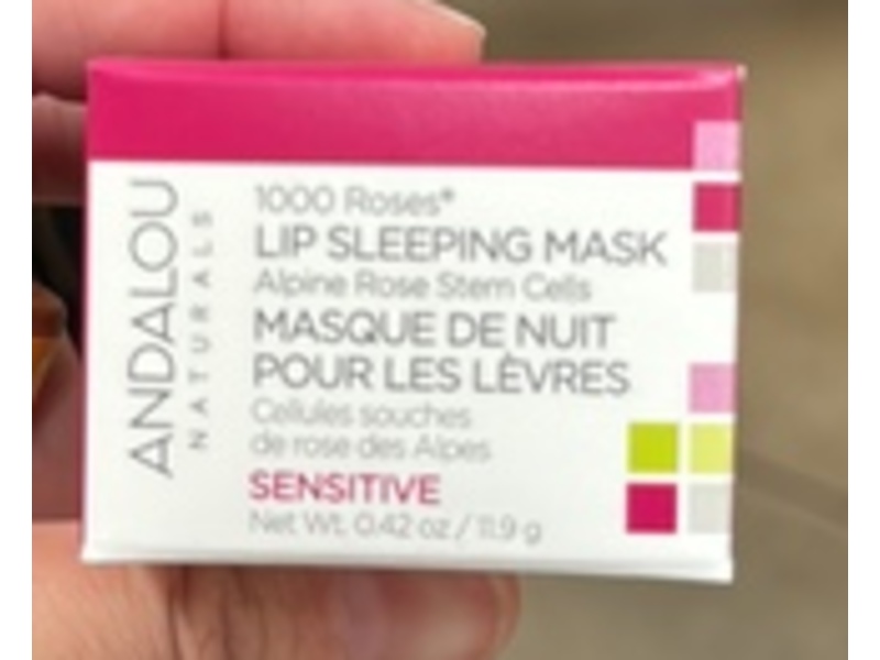 Andalou Naturals 1000 Roses Lip Sleeping Mask, 0.42 oz/11.9 g