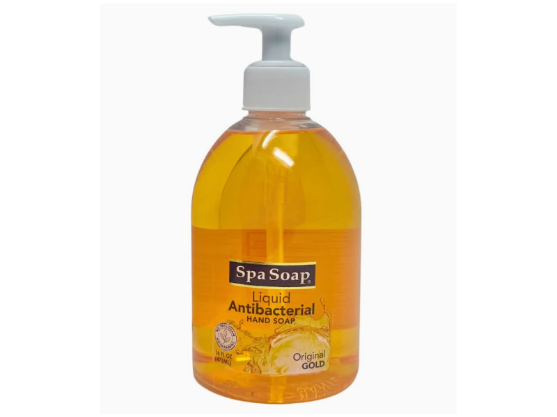 Spa Soap Liquid Antibacterial Hand Soap, Original Gold, 16 fl oz/473 mL